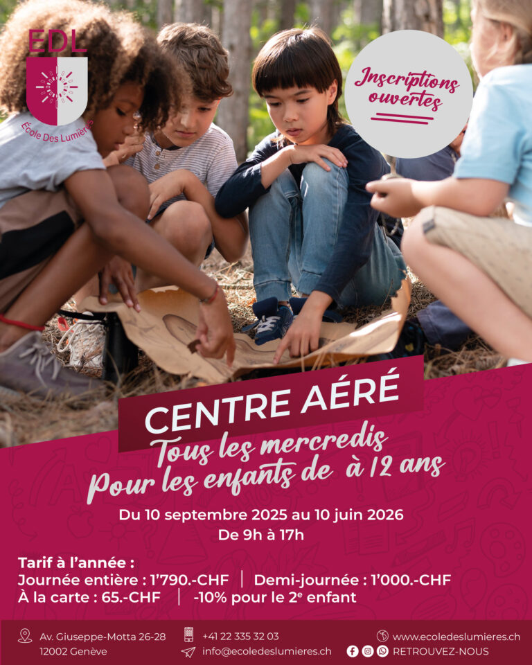 centre aéré école des lumières de genève flyer